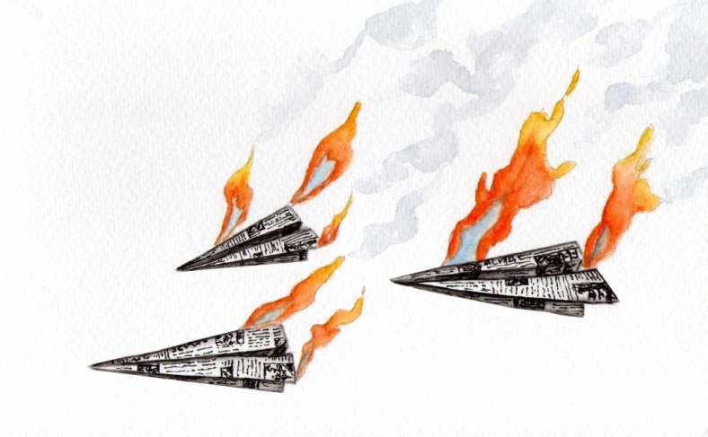 Cenizas de la  prensa - internet