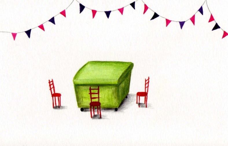 El festín del contenedor verde