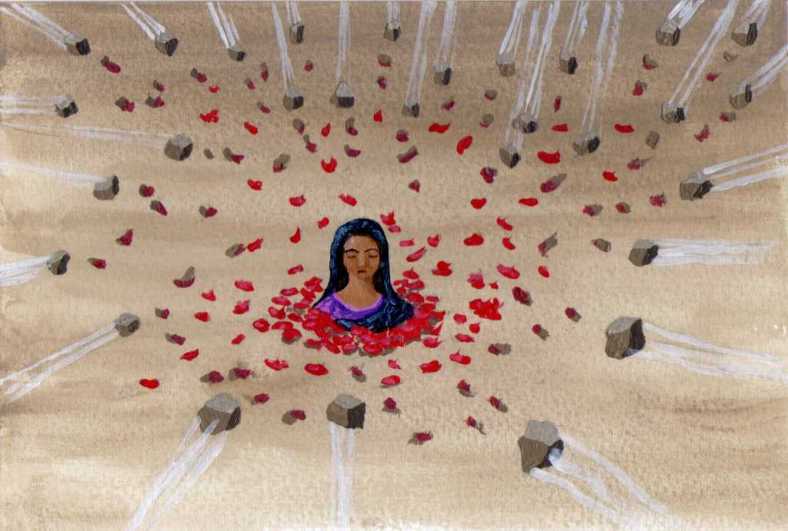 Piedras y flores - internet