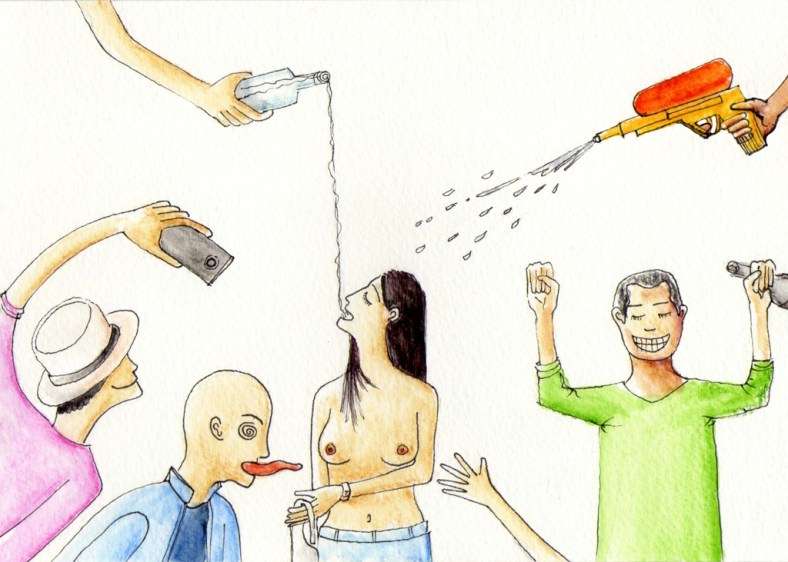 El escanciador de la fiesta del agua - internet